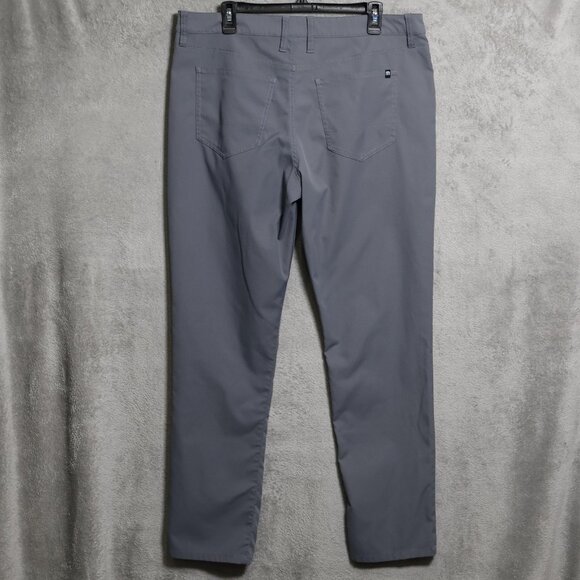 Travis Mathew Level Up Pants Mens 36 Gray Golf Performance 5-Pocket Lightweight - Picture 5 of 14
